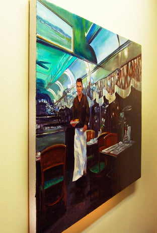 At the Clinton Station Diner by Onelio Marrero |  Side View of Artwork 