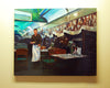 Original art for sale at UGallery.com | At the Clinton Station Diner by Onelio Marrero | $1,800 | oil painting | 26' h x 32' w | thumbnail 3