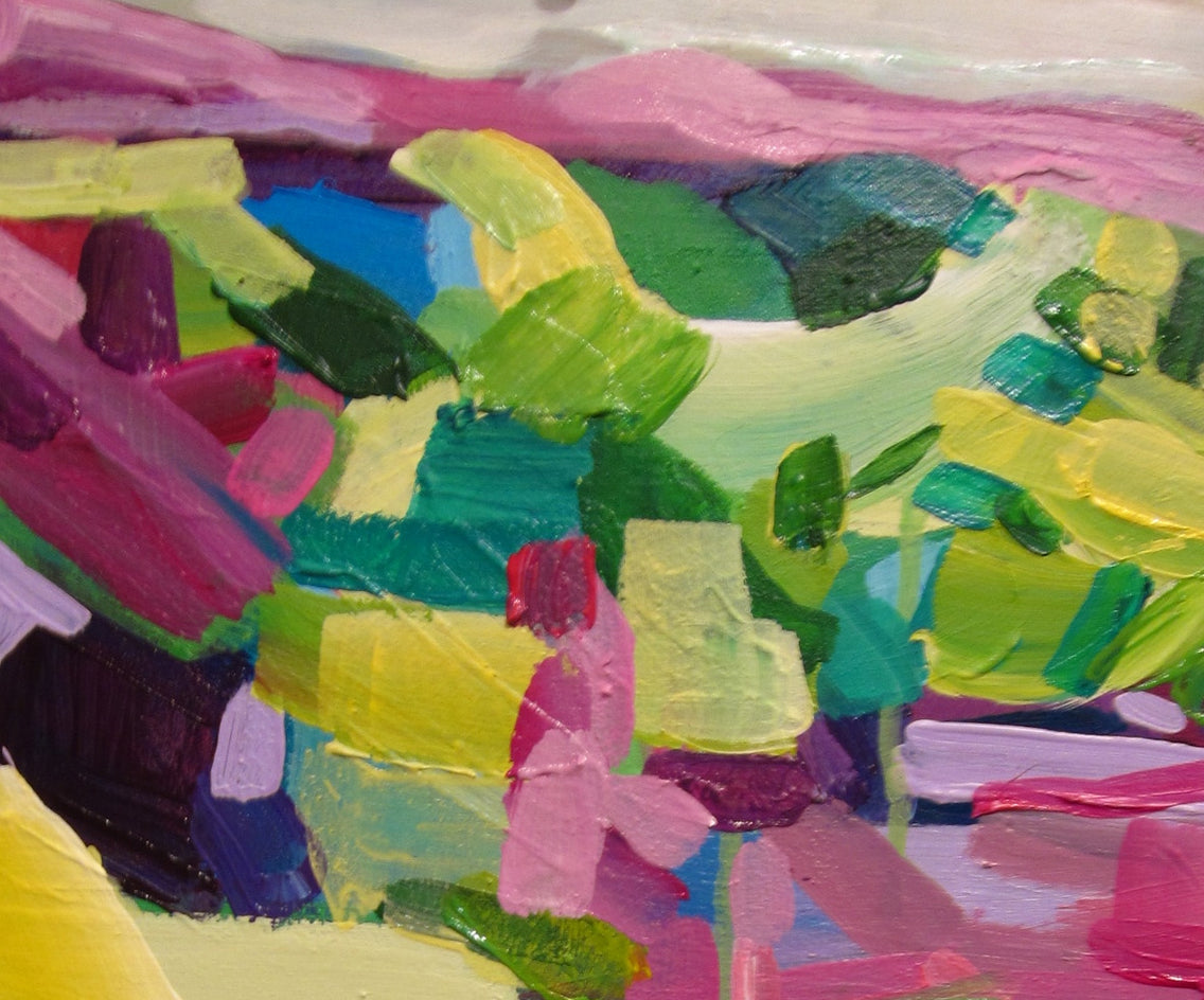 Whimsical Landscape by Colette Wirz Nauke |  Side View of Artwork 