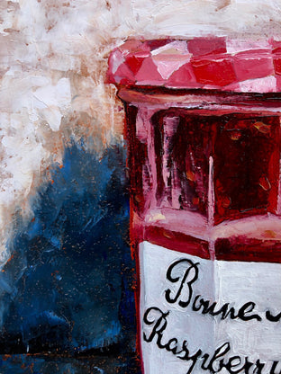 Original art for sale at UGallery.com | Bonne Maman Raspberry Preserves by Karen Barton | $375 | oil painting | 8' h x 8' w | photo 4