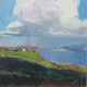 Original art for sale at UGallery.com | Cloud Over Coast, Ireland by Janet Dyer | $1,150 | acrylic painting | 24' h x 24' w | thumbnail 1