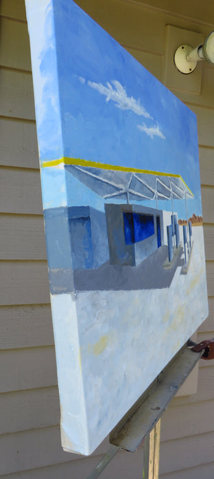 Original art for sale at UGallery.com | William Cody Gas Station #2 by Mitchell Freifeld | $475 | oil painting | 25' h x 30' w | photo 2
