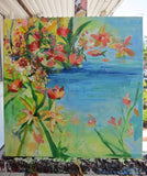 Original art for sale at UGallery.com | The Water of Love by Colette Wirz Nauke | $850 | acrylic painting | 16' h x 16' w | thumbnail 3