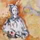 Original art for sale at UGallery.com | Hearts on Her Sleeve by Colette Wirz Nauke | $325 | mixed media artwork | 12' h x 12' w | thumbnail 1