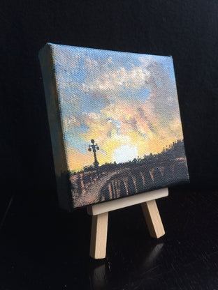 Original art for sale at UGallery.com | Colorado Street Bridge by Jesse Aldana | $75 | oil painting | 4' h x 4' w | photo 2