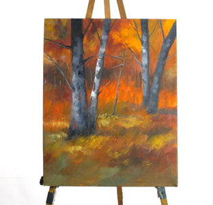 Original art for sale at UGallery.com | Colorful Forest by Nancy Merkle | $650 | oil painting | 20' h x 16' w | photo 4