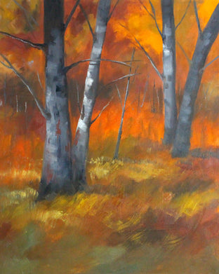 Original art for sale at UGallery.com | Colorful Forest by Nancy Merkle | $650 | oil painting | 20' h x 16' w | photo 1