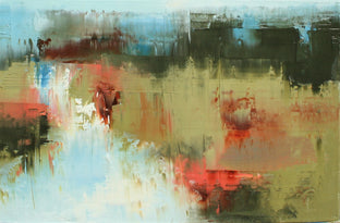 Original art for sale at UGallery.com | Colorful Sediments of Time by Ronda Waiksnis | $1,000 | oil painting | 30' h x 30' w | photo 4