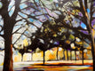 Original art for sale at UGallery.com | Color of Night by Chris Wagner | $2,550 | acrylic painting | 30' h x 48' w | thumbnail 4