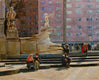 Original art for sale at UGallery.com | At Columbus Circle by Onelio Marrero | $1,000 | oil painting | 16' h x 20' w | thumbnail 1