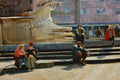 Original art for sale at UGallery.com | At Columbus Circle by Onelio Marrero | $1,000 | oil painting | 16' h x 20' w | thumbnail 4