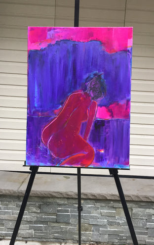 Original art for sale at UGallery.com | Reflection 2 by Robin Okun | $800 | acrylic painting | 24' h x 18' w | photo 3