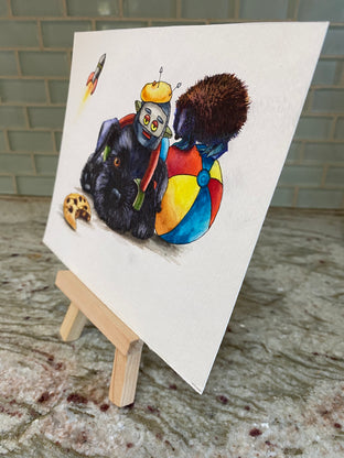 Original art for sale at UGallery.com | Cookie by Diane Flick | $175 | mixed media artwork | 5' h x 5.87' w | photo 3