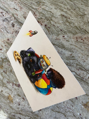 Original art for sale at UGallery.com | Cookie by Diane Flick | $175 | mixed media artwork | 5' h x 5.87' w | photo 2