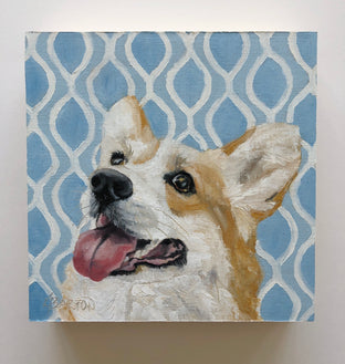 Original art for sale at UGallery.com | Did You Say Treat? by Karen Barton | $375 | oil painting | 8' h x 8' w | photo 3