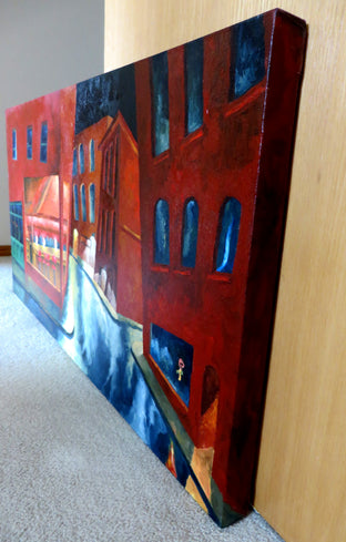 Corner Restaurant by Mitchell Freifeld |  Side View of Artwork 