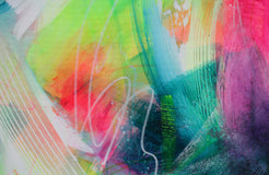 Original art for sale at UGallery.com | Glizzeebobaps by Courtney Jacobs | $2,025 | acrylic painting | 30' h x 40' w | thumbnail 4