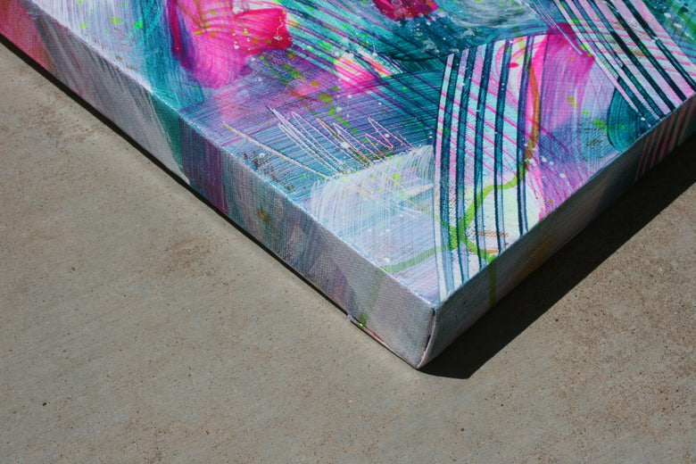 Swizzabeeps by Courtney Jacobs |  Side View of Artwork 