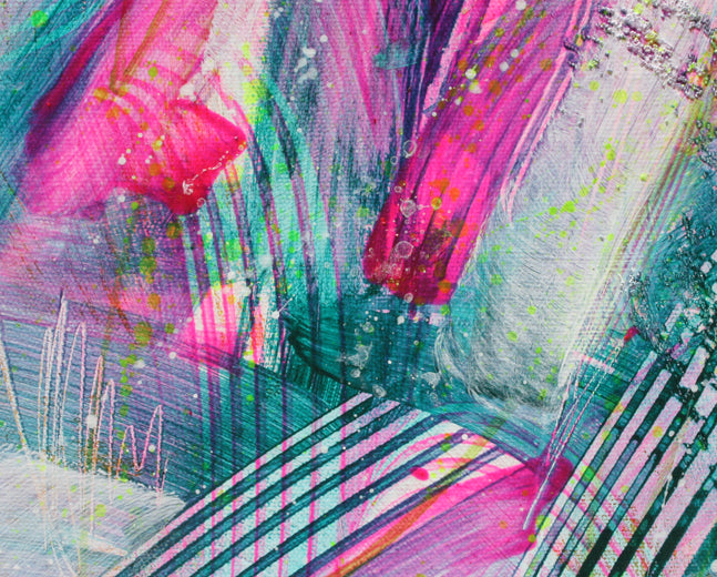 Swizzabeeps by Courtney Jacobs |   Closeup View of Artwork 