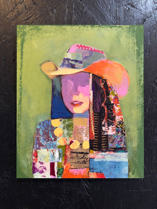 Patchwork Cowgirl (Study) by Darlene McElroy |   Closeup View of Artwork 