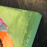 Original art for sale at UGallery.com | Patchwork Cowgirl (Study) by Darlene McElroy | $425 | mixed media artwork | 10' h x 8' w | thumbnail 2