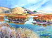 Original art for sale at UGallery.com | Coyote Hills Wetlands by Catherine McCargar | $650 | watercolor painting | 12' h x 16' w | thumbnail 1