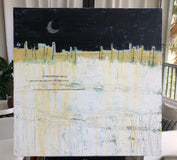 Original art for sale at UGallery.com | Crescent Moon by Pat Forbes | $1,800 | acrylic painting | 36' h x 36' w | thumbnail 4