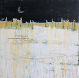 Original art for sale at UGallery.com | Crescent Moon by Pat Forbes | $1,800 | acrylic painting | 36' h x 36' w | thumbnail 2