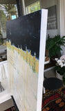 Original art for sale at UGallery.com | Crescent Moon by Pat Forbes | $1,800 | acrylic painting | 36' h x 36' w | thumbnail 3