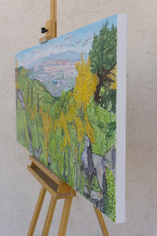 Fall Comes to the Grand Mesa by Crystal DiPietro |  Side View of Artwork 