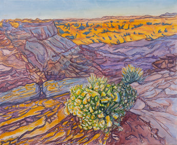 mixed media artwork by Crystal DiPietro titled Morning at Canyonlands