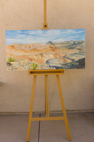 Original art for sale at UGallery.com | Rainbow Gardens by Crystal DiPietro | $4,100 | mixed media artwork | 24' h x 48' w | photo 3