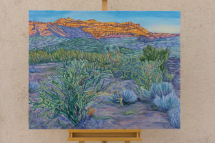 Original art for sale at UGallery.com | Sonoran Dawn by Crystal DiPietro | $6,600 | mixed media artwork | 36' h x 46' w | photo 3
