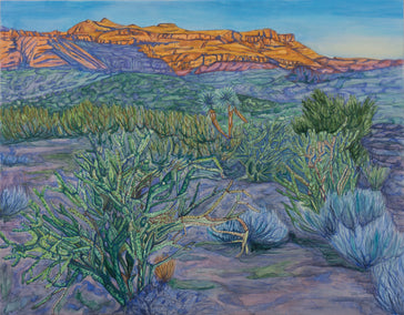 mixed media artwork by Crystal DiPietro titled Sonoran Dawn
