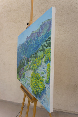 Original art for sale at UGallery.com | Alpine Flowers by Crystal DiPietro | $4,600 | oil painting | 36' h x 48' w | photo 2