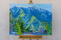 Original art for sale at UGallery.com | Early Morning Blues by Crystal DiPietro | $4,075 | oil painting | 30' h x 40' w | thumbnail 3