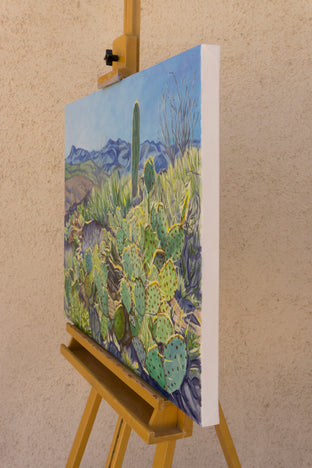 Original art for sale at UGallery.com | Prickly Pear by Crystal DiPietro | $2,175 | oil painting | 24' h x 30' w | photo 3