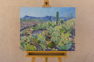 Original art for sale at UGallery.com | Prickly Pear by Crystal DiPietro | $2,175 | oil painting | 24' h x 30' w | photo 2