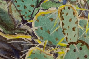 Original art for sale at UGallery.com | Prickly Pear by Crystal DiPietro | $2,175 | oil painting | 24' h x 30' w | photo 4