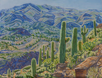 Original art for sale at UGallery.com | Sonoran Hillside by Crystal DiPietro | $2,175 | oil painting | 24' h x 30' w | thumbnail 1