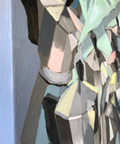 Original art for sale at UGallery.com | Cubist Coffee by Rachel Srinivasan | $500 | oil painting | 24' h x 20' w | thumbnail 2