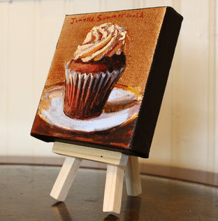 Original art for sale at UGallery.com | Cupcake with Buttercream by Jonelle Summerfield | $75 | oil painting | 4' h x 4' w | photo 2