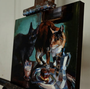 Original art for sale at UGallery.com | Curious Cats by Jonelle Summerfield | $550 | oil painting | 11' h x 14' w | photo 2
