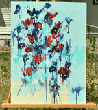 Original art for sale at UGallery.com | Blue Valentine's Day by Cynthia Ligeros | $600 | acrylic painting | 24' h x 18' w | thumbnail 2