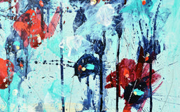 Original art for sale at UGallery.com | Blue Valentine's Day by Cynthia Ligeros | $600 | acrylic painting | 24' h x 18' w | thumbnail 4