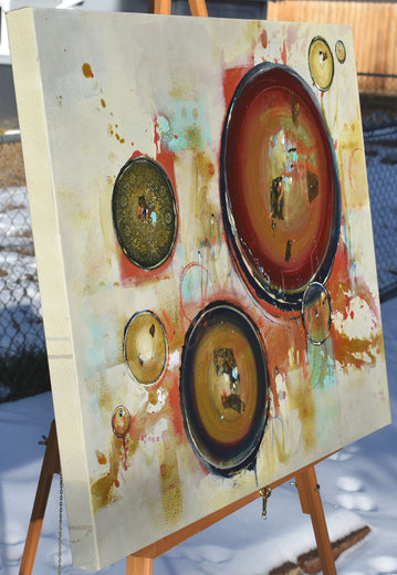 Finding Serenity by Cynthia Ligeros |  Side View of Artwork 