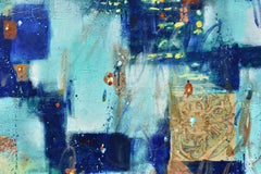 Original art for sale at UGallery.com | Soar with the Moon by Cynthia Ligeros | $3,100 | mixed media artwork | 36' h x 36' w | thumbnail 4
