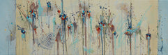 Original art for sale at UGallery.com | Circus of Invention by Cynthia Ligeros | $1,075 | oil painting | 12' h x 36' w | thumbnail 1