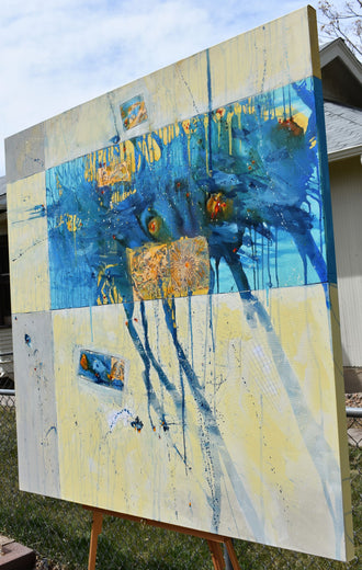 Take On The World by Cynthia Ligeros |  Side View of Artwork 