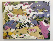 Original art for sale at UGallery.com | Crazy Daisy by Sheila Grabarsky | $1,675 | acrylic painting | 24' h x 30' w | thumbnail 3